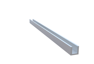 Perfil U de Abas Iguais 3D
